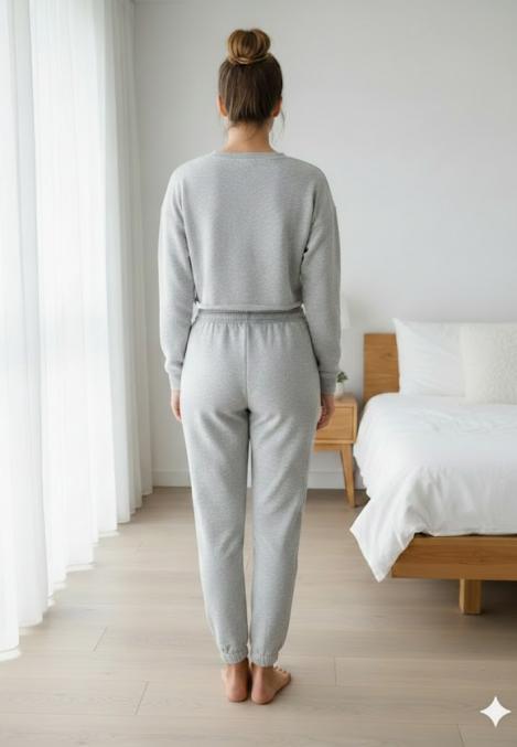 Pantaloni trening dama vatuiti interior,culoare gri,Engros